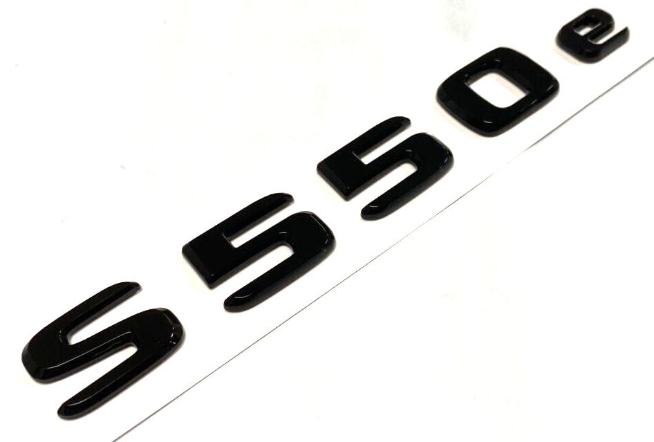 S550e Gloss BLACK FOR MERCEDES REAR TRUNK EMBLEM BADGE NAMEPLATE DECAL LETTERS