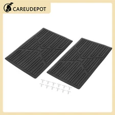 Car Truck Floor Carpet Mat Patch Heel Scuff Plate Foot Rest Pedal Pad Item of 2