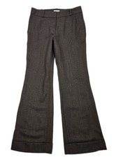 NWT Ann Taylor LOFT Brown tweed wool blend women's Curvy Trouser leg Dress Pants