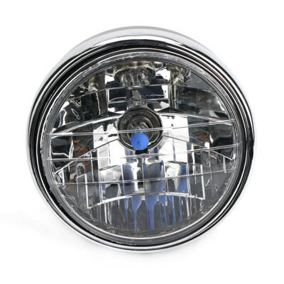 KATUR Phare HalogèNe Moto 7 "Rond Chrome RéTro Phare 12v Pour Honda