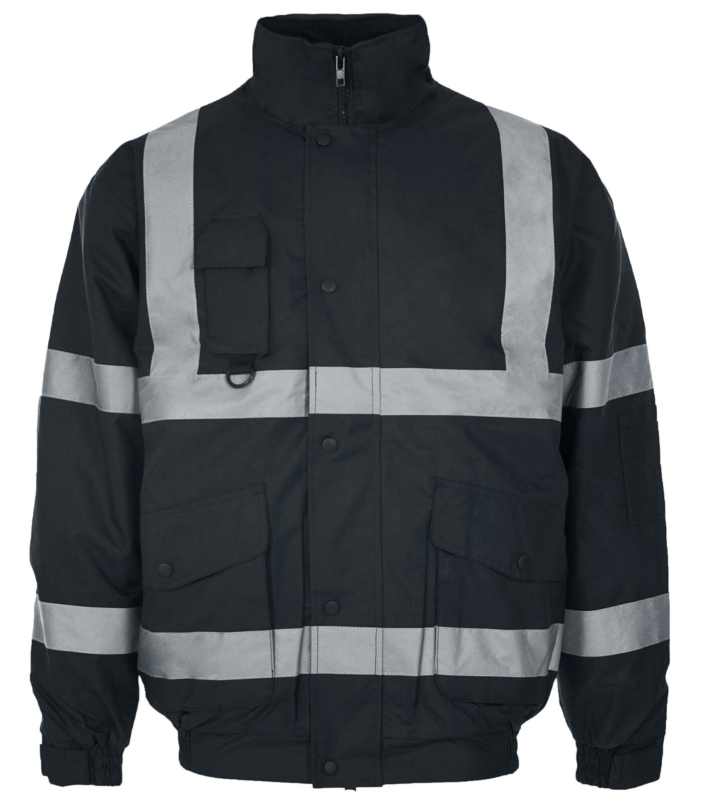 MENS HI VIZ JACKET HI VISIBILITY WATERPROOF QUALITY SECURITY WORK WEAR ...