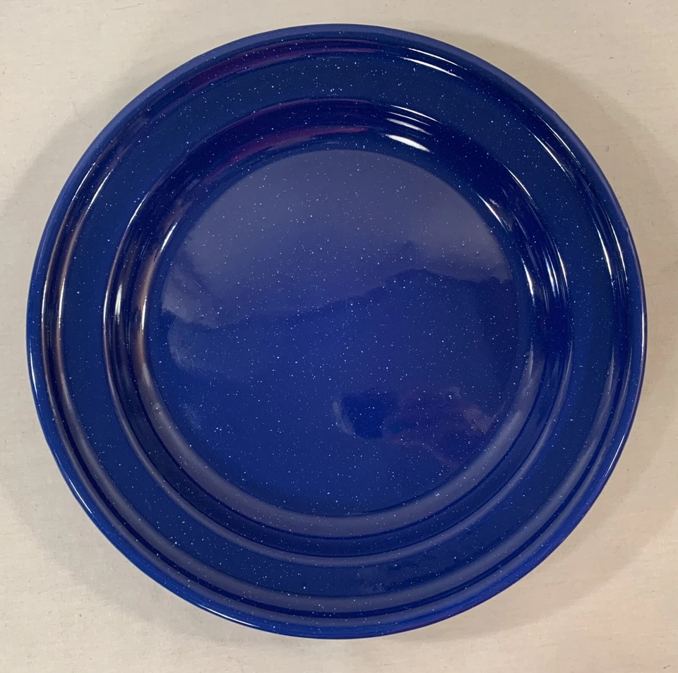 "Lote de 4 platos de cena Tex Sport azul moteado esmalte 10,5"": camping • duraderos" Foto 3 de 4