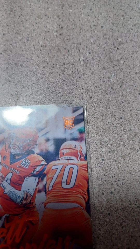 2019 Panini Luminance Rookie Brett Rypien 15/25 Color Match Orange - Image 3 of 4