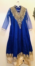 Indian Anarkali raw silk Bridal Dress gown- Partywear, Reception, Wedding