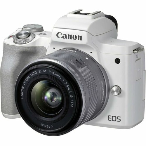 Canon EOS M50 Mark II 24.1MP Mirrorless Camera - White (EF-M 15-45mm f/3.5-6.3 IS STM)
