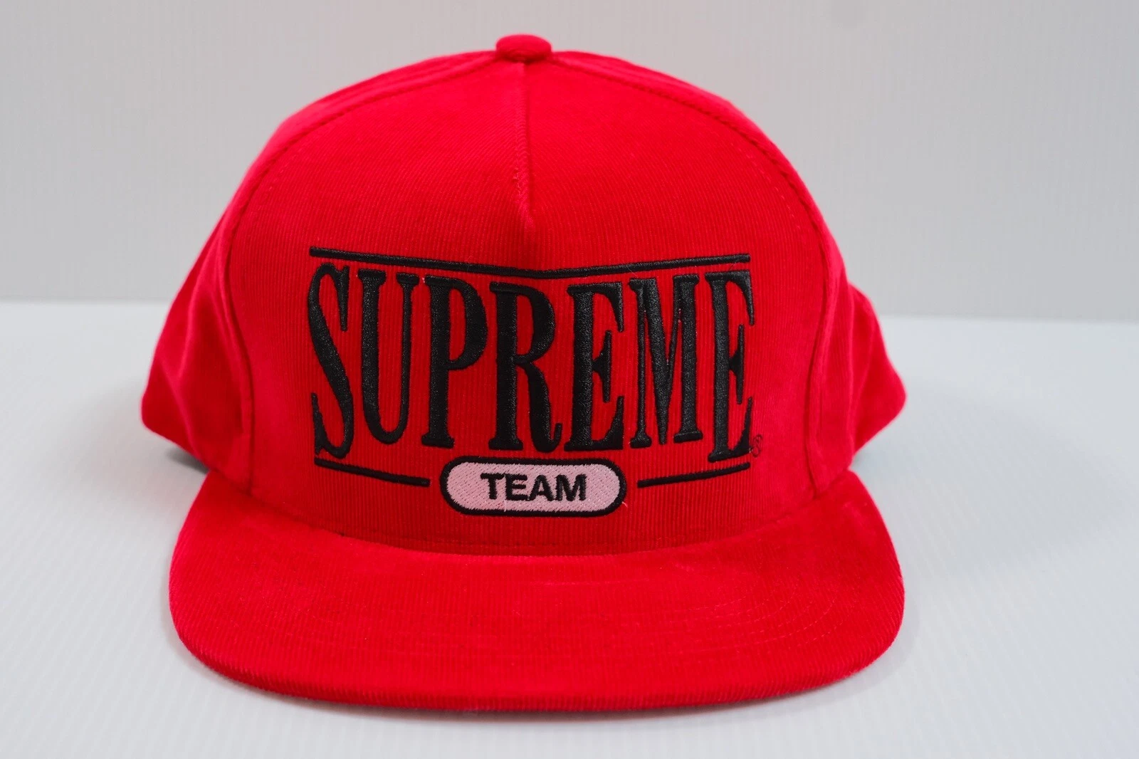 SUPREME SS16 UNIVERSITY ROUGE 5 PANNEAUX CAPUCHON CORDUROY ROUGE FLAMBANT NEUF KOBE JORDAN