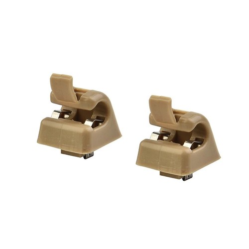 For Mercedes Sun Visor Clips Holders W123 W124 W126 W140 W201 SET OF 2 NEW Brown - Picture 13 of 14