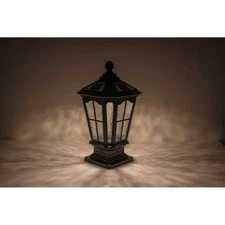Retro Aluminum Garden Post Light Outdoor Pillar Lantern Energy Saving Decor