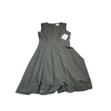 NWT Calvin Klein Black Fit Flare Sleeveless Dress Women’s 10 Career Going Out