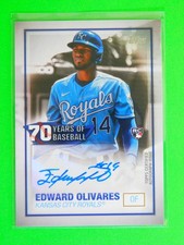 Edward Olivares 2021 Topps #70YA-EO Autograph Rookie Kansas City Royals