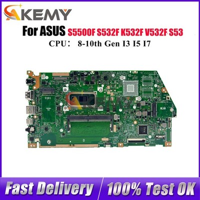 X532FAC Motherboard For ASUS X531FLC X532FLC (LVDS/UMA) Mainboard W/CPU tests OK