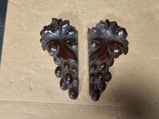 DROP dial wall clock EARS FUSEE clockmakers spares PAIR EARLY GRAPE and VINE