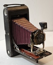 Eastman Kodak No. 3-A Folding Pocket Camera Model B-2 w/ Red Bellows/Case/Manual