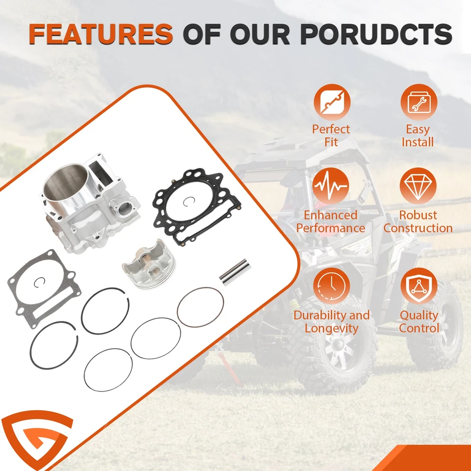 Anel de pistão de cilindro para Yamaha Raptor 700 YFM700R 2006 2007-2014 furo padrão - Imagem 4 de 4