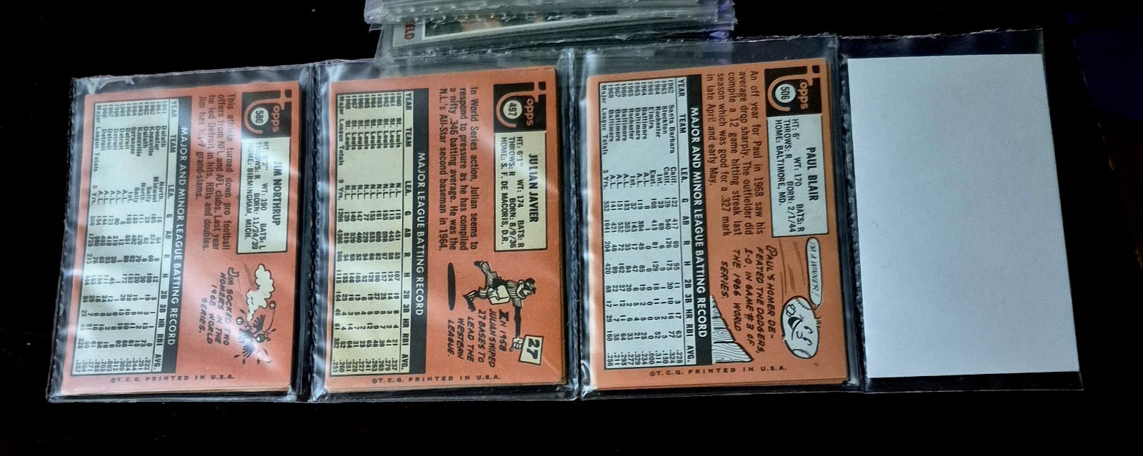 1969 Baseball Rack Pack 15 Topps Cards. CELTE BOYYER. KEN BOYER. RICO CARTY 