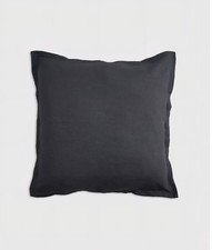 QUINCE EUROPEAN LINEN EURO PILLOW SHAM 26X26 CHARCOAL MSRP 29.90