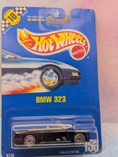 1990 Hot Wheels BMW 323 #150 blue card🔥black;uh;M3 side🔥Speed Points