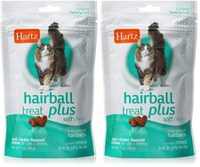 Hartz Hairball Remedy Plus Pollo Sabor Suave 3 Onzas (Pack de 2),