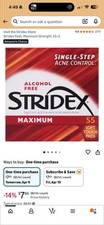 Stridex Maximum Strength Alcohol-Free Salicylic Acid 2 Acne Pads 55 Ct