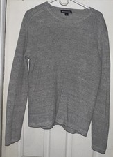 Michael Kors Thermal Long Sleeve Sweater Gray Mens Size Large