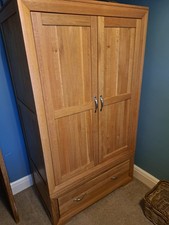 Wardrobe (Oak Furniture Land) With 2 Hanging Rails And Drawer