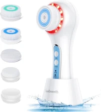Facial Cleansing Brush, IPX7 Waterproof Face Scrubber with 3 Speed Modes