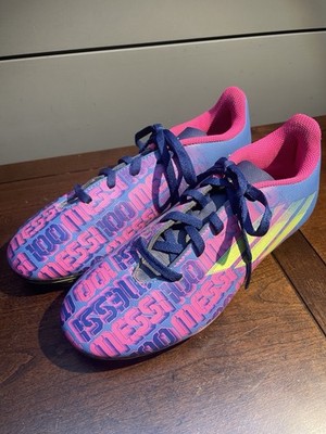 Adidas X Speedflow Messi.4 FxG Soccer Cleats US Size 4 Multicolor FY6933 EUC