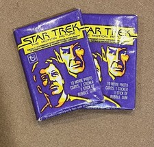 1979 Topps Star Trek The Motion Picture - Two Factory Sealed Wax Packs Vintage