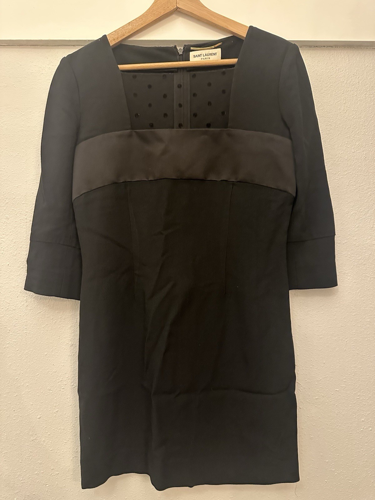 Vintage Black Saint Laurent Shift Dress