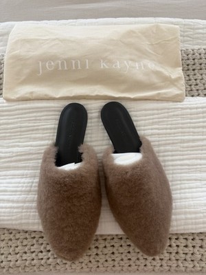NWT $395 Jenni Kayne Suede Mules in Saddle Cognac Brown SZ EU 38/US 8 Classic 