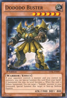 Dododo Buster - LVAL-EN097 - Common - 1st Edition Near Mint Legacy of the Valian