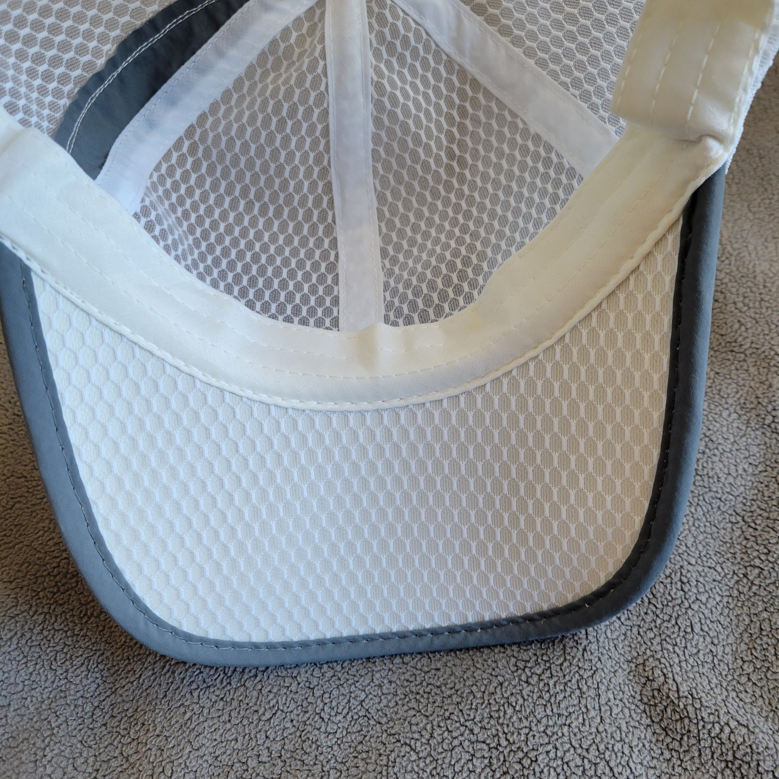 ELLEWIN Hat Cap White Mesh Adjustable Breathable … - image 8