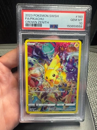 Pokemon Pikachu Sword Shield Crown Zenith 160/159 PSA 10