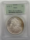 1879-S San Francisco Morgan Silver Dollar $1 PCGS MS-64 Beautiful Toning OGH