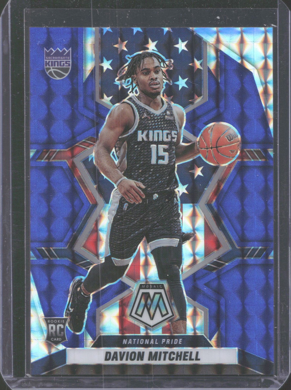 2021-22 Panini Mosaic #254 Davion Mitchell Blue #/99