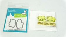 2013 Lawn Fawn Stamp  Die Set Love You Tons LF598  LF600