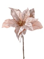 Artplants Kunst Weihnachtsstern Sheba, Samt, Beige-Rosa, 55Cm, Ø23Cm