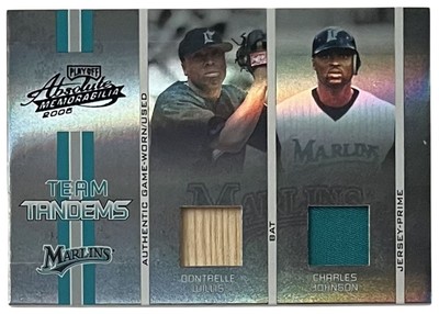 2005 Playoff Absolute Mem Team Tandems Swatch #TT-62 Willis / Johnson /65