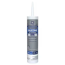 Ge 2795576 Silicone Sealant, 10 Oz, Cartridge, Clear, Silicone Base, All