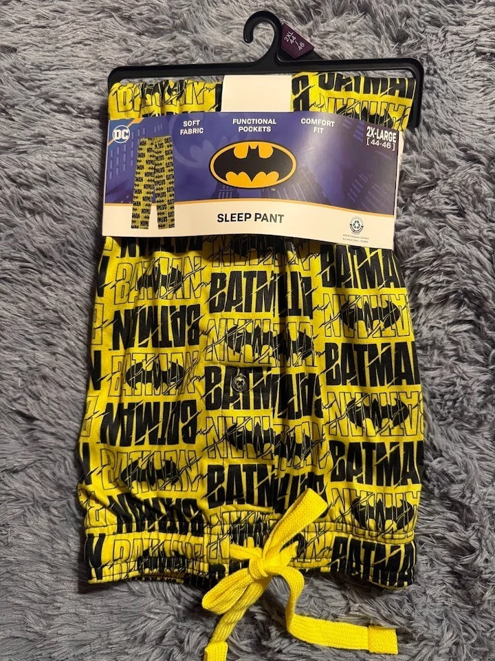 Pantalones de salón para dormir DC Batman para hombre talla 2X (44-46) nuevos con etiquetas Foto 4 de 4