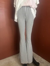 Nasty Gal Stripe Bell Bottom Legging size 6