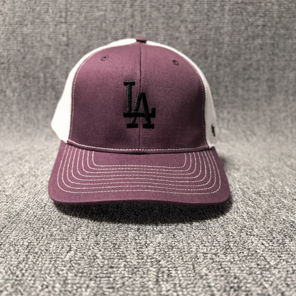 47 Brand Los Angeles Dodgers MLB Trucker Hat Maroon White Snapback