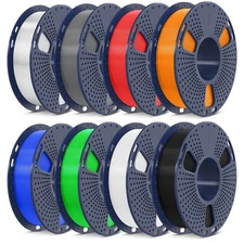 250g PLA Filament 1.75mm Bundle,3D Printer Filament Bundle Multicolor, Neatly...