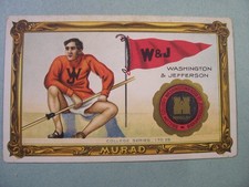 COLLEGE SERIES (T6) MURAD TOBACCO LARGE (5 X 8 IN.) CARD#23 WASHINGTON JEFFERSON