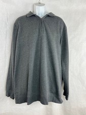 Croft  Barrow Extra Soft Mens 1/4 Zip Pullover Size 2XL Gray Long Sleeves