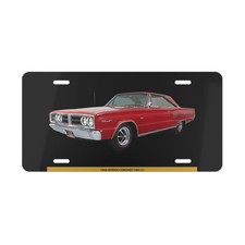 Iconic 1966 Dodge Coronet 500 Muscle Car Front License Plate - Vintage Mopar
