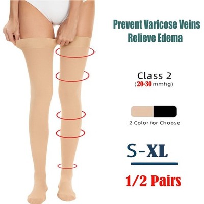 20-30mmHg Medical Thigh High Compression Socks for Swelling & Varicose Veins