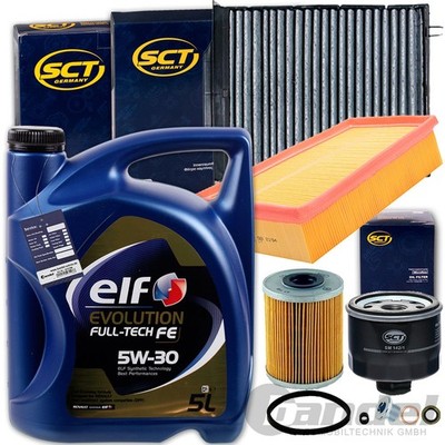 INSPEKTIONSPAKET+ELF 5W30 ÖL passend für RENAULT MEGANE 2 90-131 PS LM KM CM01