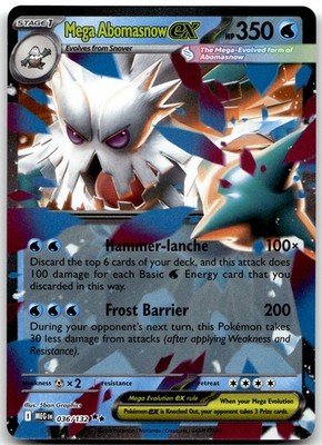 Mega Abomasnow ex - Holo Double Rare ME01: Mega Evolution 036/132 NM