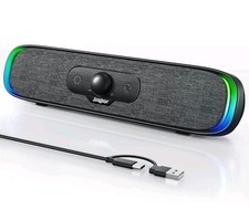 SOULION R200 Bluetooth Computer Speakers, Compact PC Speakers, USB C/USB Plug